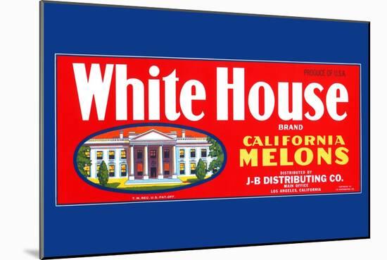 White House Brand California Melons-null-Mounted Art Print