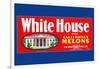 White House Brand California Melons-null-Framed Art Print
