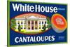 White House Cantaloupe Label-null-Stretched Canvas