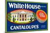 White House Cantaloupe Label-null-Mounted Premium Giclee Print