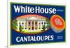 White House Cantaloupe Label-null-Framed Art Print