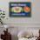 White House Cantaloupe Label-null-Framed Art Print displayed on a wall