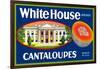 White House Cantaloupe Label-null-Framed Art Print