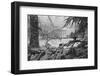 White House Lawn Covered in Snow-null-Framed Photographic Print