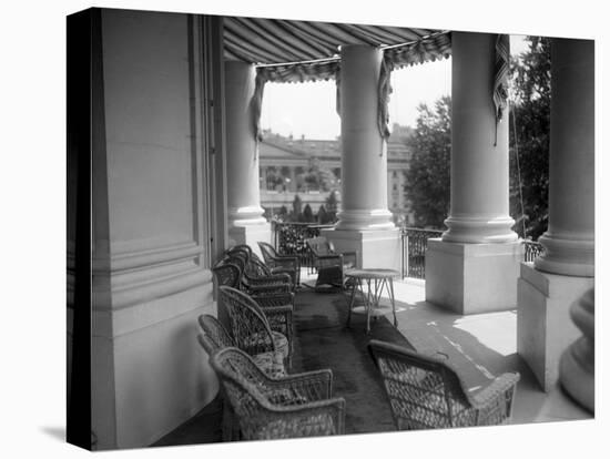 White House Porch-null-Stretched Canvas