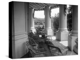 White House Porch-null-Stretched Canvas