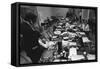 White House Press Room During President Lyndon Johnson's Gall Bladder Surgery, 1965-null-Framed Stretched Canvas