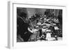 White House Press Room During President Lyndon Johnson's Gall Bladder Surgery, 1965-null-Framed Photo