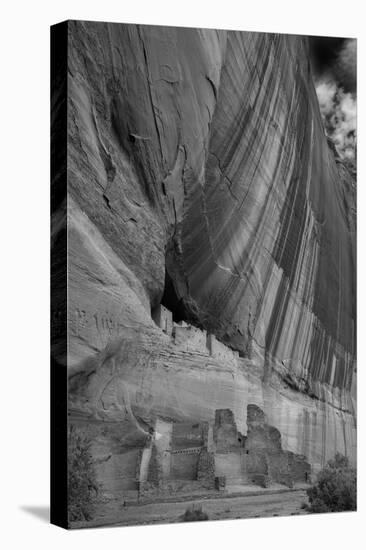 White House Ruins Canyon De Chelly B W-Steve Gadomski-Stretched Canvas