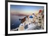 White Houses and Blue Domes of the Churches Dominate the Aegean Sea, Oia, Santorini-Roberto Moiola-Framed Photographic Print