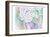 White Hydrangea-Beverly Dyer-Framed Art Print