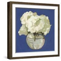 White Hydrangeas I-Emma Scarvey-Framed Art Print