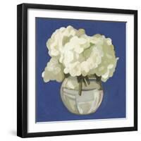 White Hydrangeas I-Emma Scarvey-Framed Art Print