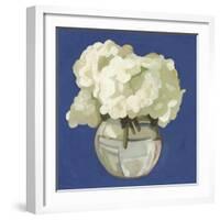 White Hydrangeas I-Emma Scarvey-Framed Art Print