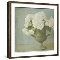 White Hydrangeas-Shana Rae-Framed Giclee Print