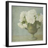 White Hydrangeas-Shana Rae-Framed Giclee Print