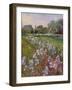 White Irises and Farmstead-Timothy Easton-Framed Giclee Print