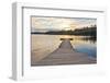 White Iron Lake Boat Dock-Peter Bodig-Framed Photographic Print