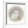 White Kitty (Ornament)-Peggy Harris-Framed Giclee Print