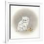 White Kitty (Ornament)-Peggy Harris-Framed Giclee Print