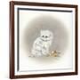 White Kitty (Ornament)-Peggy Harris-Framed Giclee Print