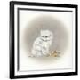 White Kitty (Ornament)-Peggy Harris-Framed Giclee Print