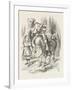 White Knight Alice and the White Knight-John Tenniel-Framed Art Print