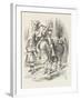 White Knight Alice and the White Knight-John Tenniel-Framed Art Print