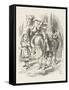 White Knight Alice and the White Knight-John Tenniel-Framed Stretched Canvas