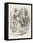 White Knight Alice and the White Knight-John Tenniel-Framed Stretched Canvas
