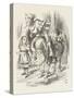 White Knight Alice and the White Knight-John Tenniel-Stretched Canvas