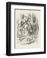 White Knight Alice and the White Knight-John Tenniel-Framed Art Print