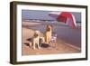 White Labradors at the Beach-null-Framed Art Print