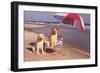 White Labradors at the Beach-null-Framed Art Print