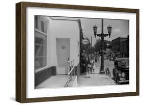 White Ladies Only' Sign on a Public Restroom on in Durham, North Carolina, 1940-null-Framed Photo