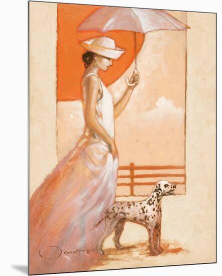 White Lady with Dalmatian-Joadoor-Mounted Premium Giclee Print