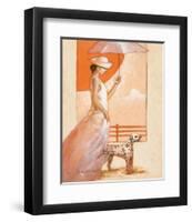 White Lady with Dalmatian-Joadoor-Framed Art Print