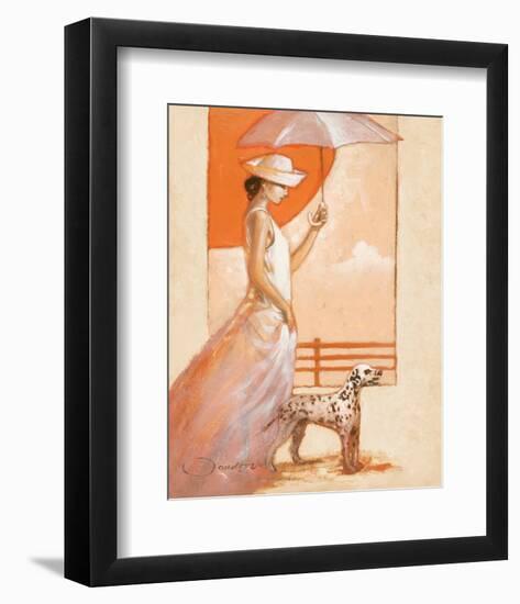 White Lady with Dalmatian-Joadoor-Framed Art Print