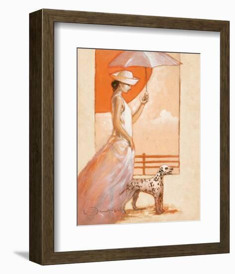 White Lady with Dalmatian-Joadoor-Framed Art Print