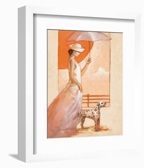 White Lady with Dalmatian-Joadoor-Framed Art Print