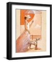 White Lady with Dalmatian-Joadoor-Framed Art Print