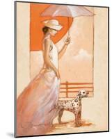 White Lady with Dalmatian-Joadoor-Mounted Art Print