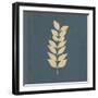 White Leaf on Blue 02-Tom Quartermaine-Framed Giclee Print