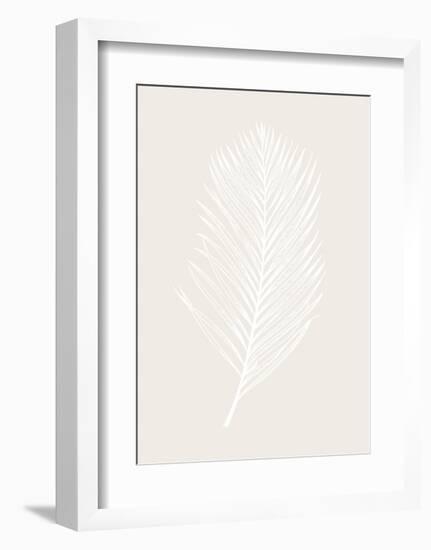 White Leaf-Design Fabrikken-Framed Art Print