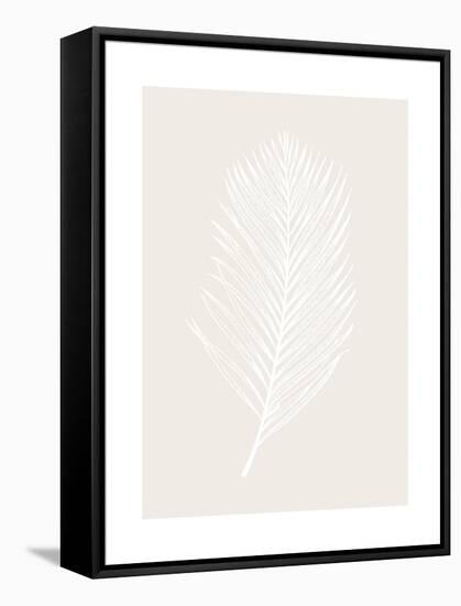 White Leaf-Design Fabrikken-Framed Stretched Canvas
