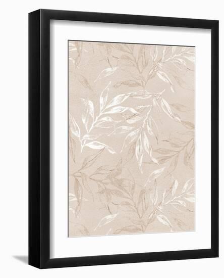 White Leaves 1-Design Fabrikken-Framed Art Print