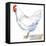 White Leghorn Hen. Poultry Farming. Chicken Breeds Series. Domestic Farm Bird-Faenkova Elena-Framed Stretched Canvas