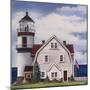 White Lighthouse-Debbi Wetzel-Mounted Giclee Print