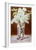 White Lilac in a Crystal Vase, 1882-Edouard Manet-Framed Giclee Print