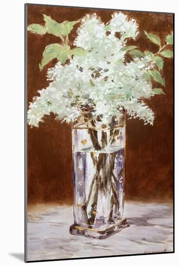 White Lilac in a Crystal Vase, 1882-Edouard Manet-Mounted Giclee Print